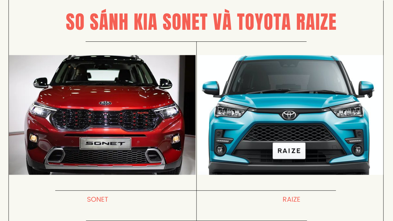 So sánh đầu xe SUV hạng A+ Kia Sonet với Toyota Raize 